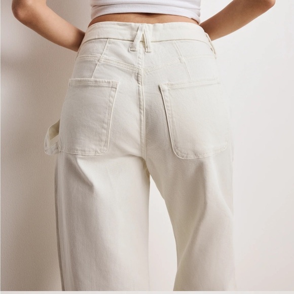 Good American‎ Good '90s Carpenter Jeans Off-White Denim Pants - Picture 4 of 7